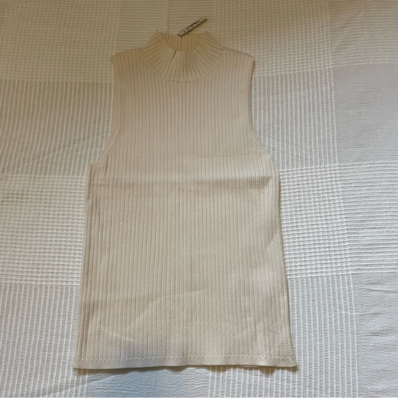 Madewell Pearson Mockneck Sweater Tank Size Small Cream - Picture 2 of 4